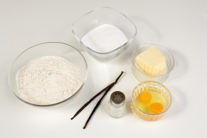 Les ingrédients de la pâte sablée