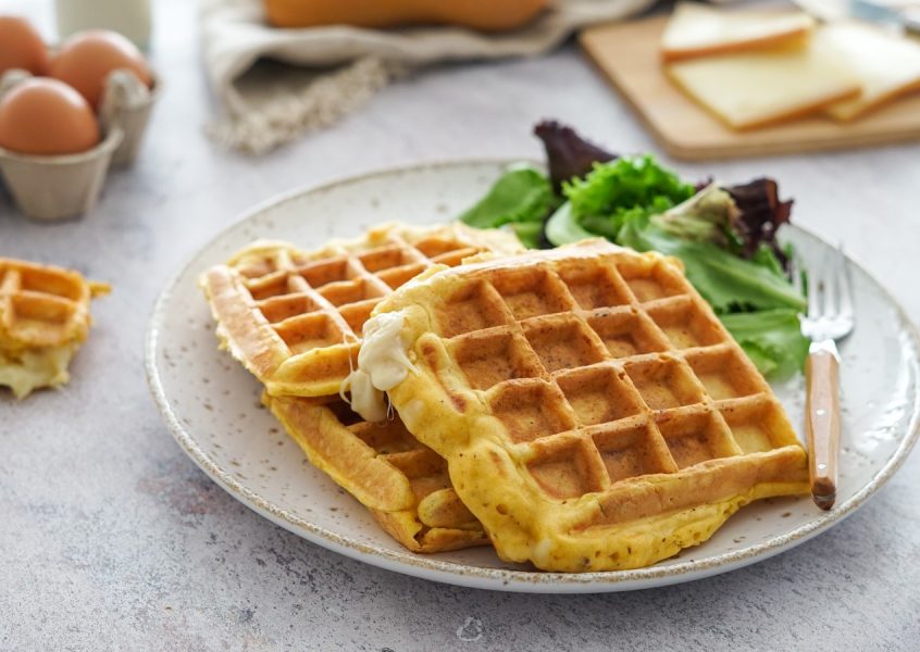 Gaufre courge raclette